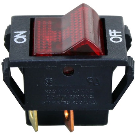 Hobart Switch, On/Off Black Rocker W/ Light 819871-2